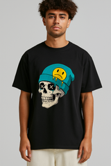 Black oversized skull print