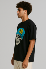 Black oversized skull print